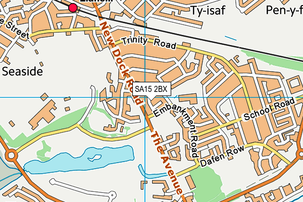 SA15 2BX map - OS VectorMap District (Ordnance Survey)