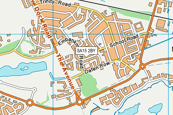 SA15 2BY map - OS VectorMap District (Ordnance Survey)