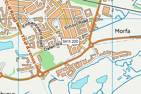SA15 2DD map - OS VectorMap District (Ordnance Survey)