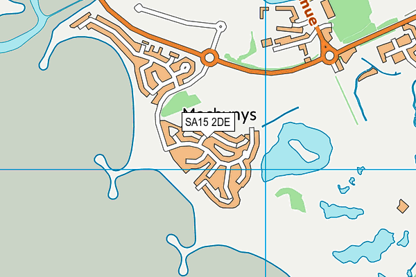 SA15 2DE map - OS VectorMap District (Ordnance Survey)
