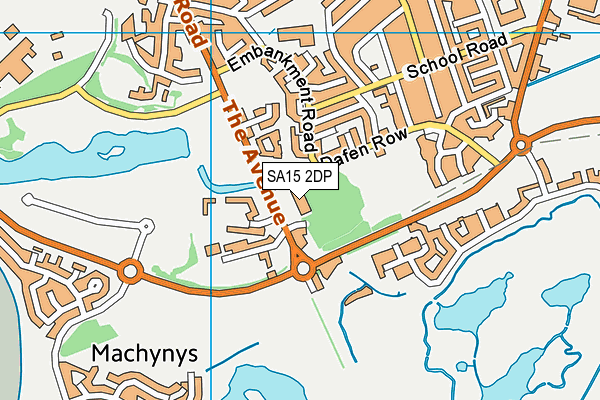 SA15 2DP map - OS VectorMap District (Ordnance Survey)