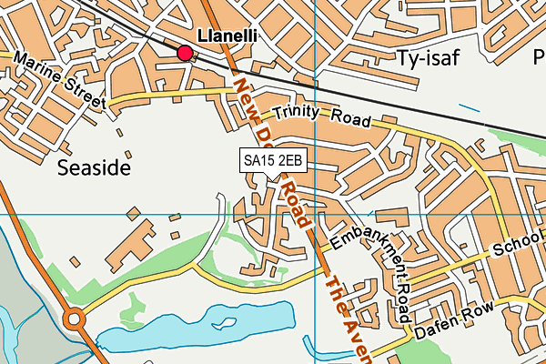 SA15 2EB map - OS VectorMap District (Ordnance Survey)