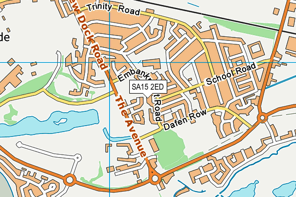 SA15 2ED map - OS VectorMap District (Ordnance Survey)