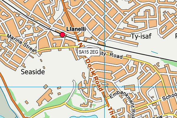 SA15 2EG map - OS VectorMap District (Ordnance Survey)