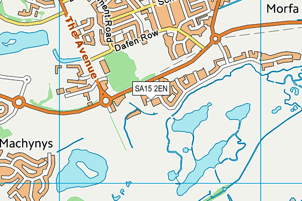 SA15 2EN map - OS VectorMap District (Ordnance Survey)