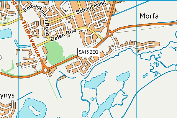 SA15 2EQ map - OS VectorMap District (Ordnance Survey)