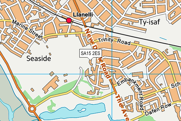 SA15 2ES map - OS VectorMap District (Ordnance Survey)