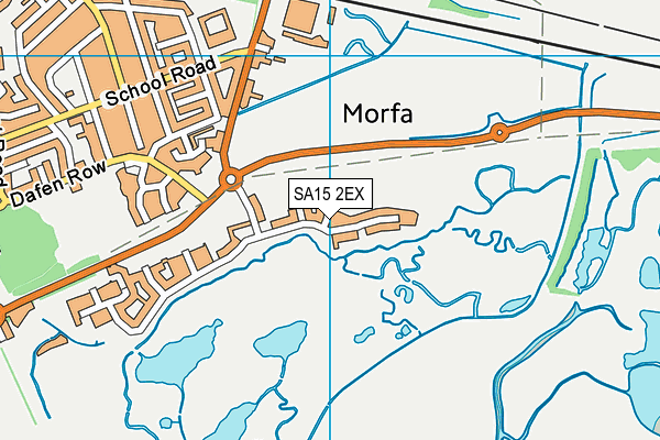 SA15 2EX map - OS VectorMap District (Ordnance Survey)