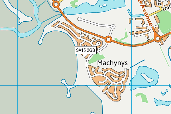 SA15 2GB map - OS VectorMap District (Ordnance Survey)