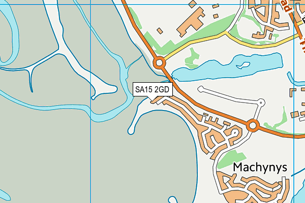 SA15 2GD map - OS VectorMap District (Ordnance Survey)