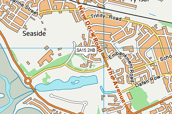 SA15 2HB map - OS VectorMap District (Ordnance Survey)