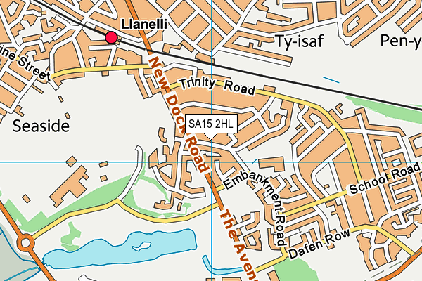 SA15 2HL map - OS VectorMap District (Ordnance Survey)