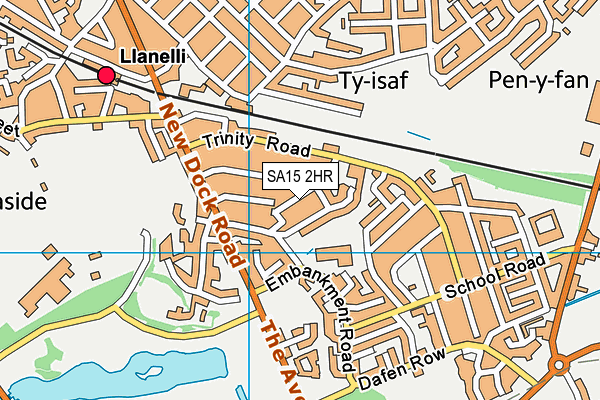 SA15 2HR map - OS VectorMap District (Ordnance Survey)