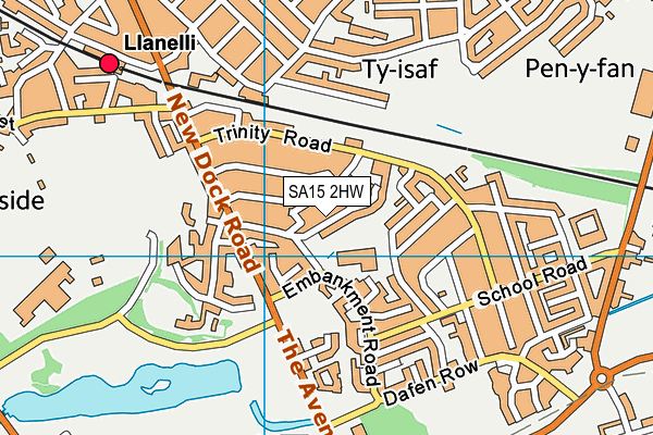 SA15 2HW map - OS VectorMap District (Ordnance Survey)