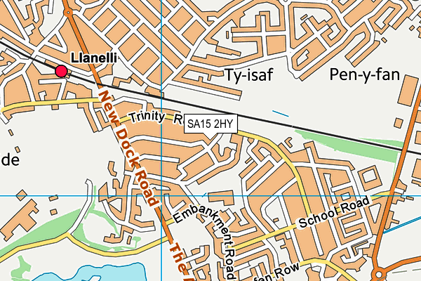 SA15 2HY map - OS VectorMap District (Ordnance Survey)