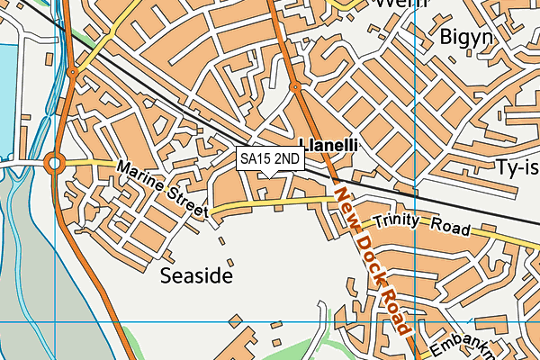 SA15 2ND map - OS VectorMap District (Ordnance Survey)