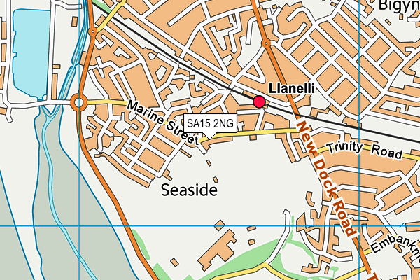 SA15 2NG map - OS VectorMap District (Ordnance Survey)