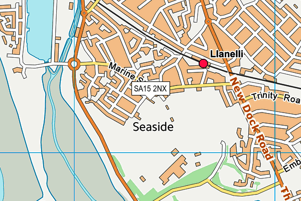 SA15 2NX map - OS VectorMap District (Ordnance Survey)