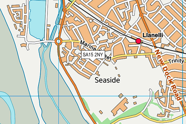 SA15 2NY map - OS VectorMap District (Ordnance Survey)