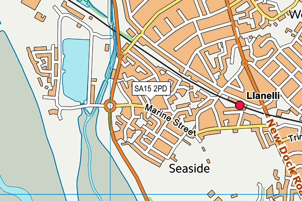 SA15 2PD map - OS VectorMap District (Ordnance Survey)