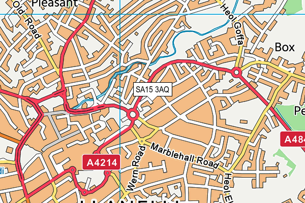 SA15 3AQ map - OS VectorMap District (Ordnance Survey)