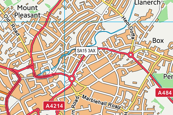 SA15 3AX map - OS VectorMap District (Ordnance Survey)