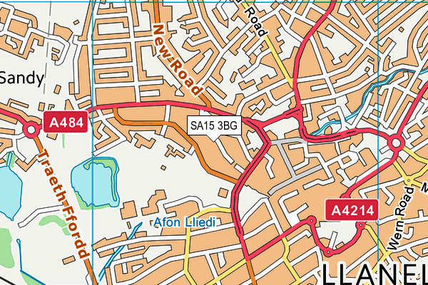 SA15 3BG map - OS VectorMap District (Ordnance Survey)