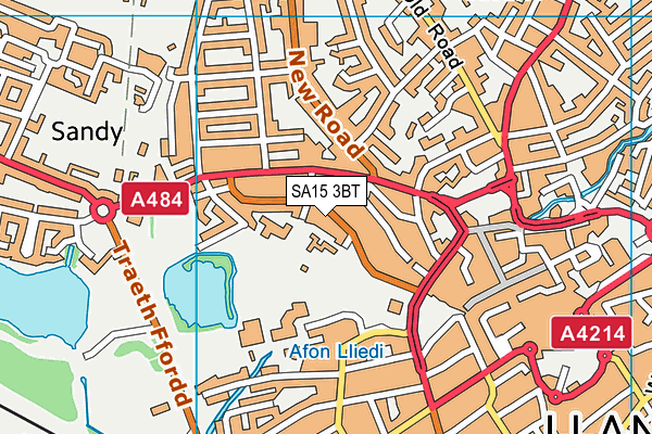 SA15 3BT map - OS VectorMap District (Ordnance Survey)