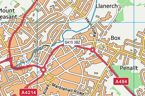 SA15 3BZ map - OS VectorMap District (Ordnance Survey)