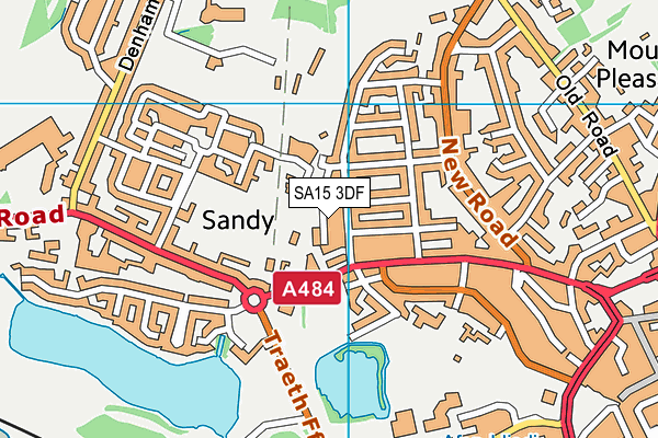 SA15 3DF map - OS VectorMap District (Ordnance Survey)