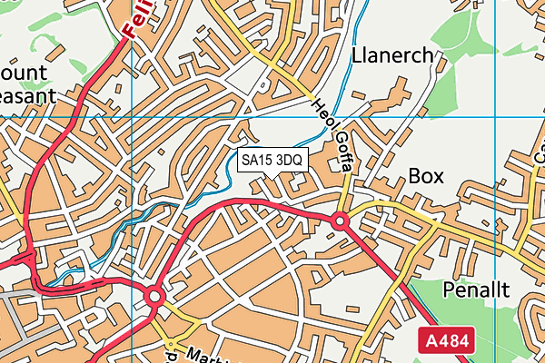 SA15 3DQ map - OS VectorMap District (Ordnance Survey)