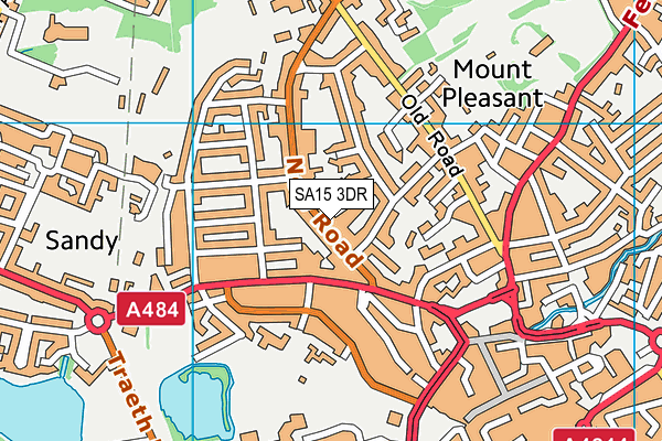 SA15 3DR map - OS VectorMap District (Ordnance Survey)