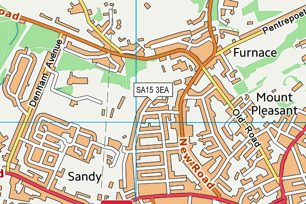 SA15 3EA map - OS VectorMap District (Ordnance Survey)