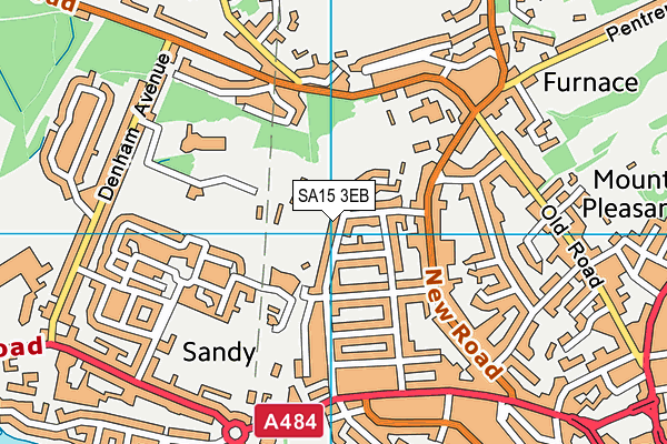 SA15 3EB map - OS VectorMap District (Ordnance Survey)