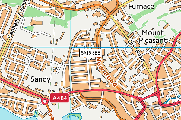 SA15 3EE map - OS VectorMap District (Ordnance Survey)