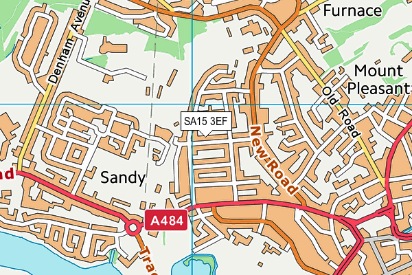 SA15 3EF map - OS VectorMap District (Ordnance Survey)