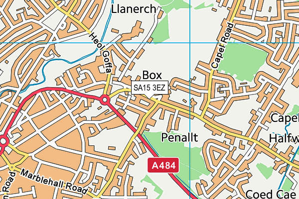 SA15 3EZ map - OS VectorMap District (Ordnance Survey)