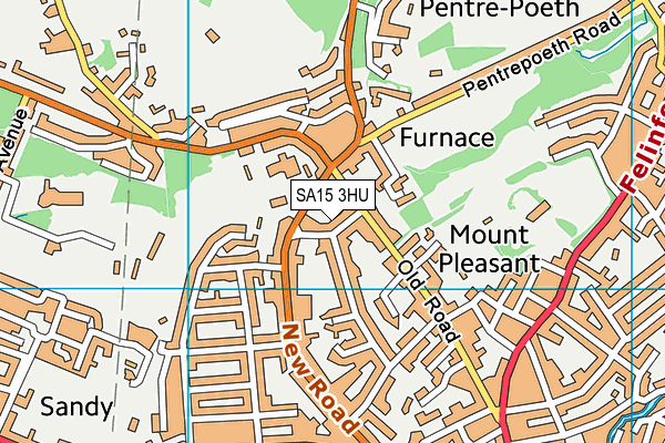 SA15 3HU map - OS VectorMap District (Ordnance Survey)