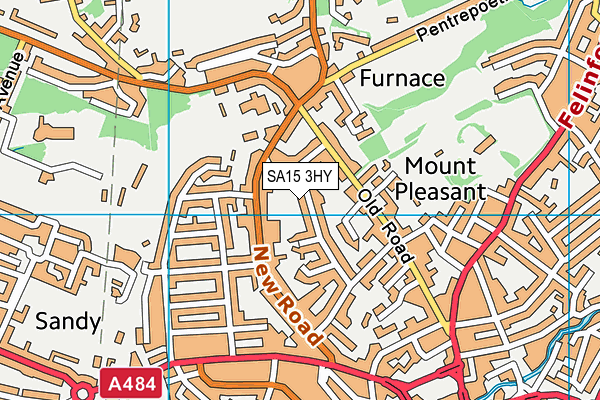 SA15 3HY map - OS VectorMap District (Ordnance Survey)