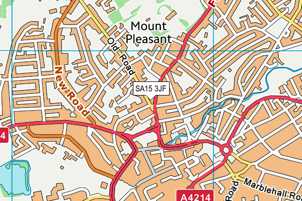 SA15 3JF map - OS VectorMap District (Ordnance Survey)