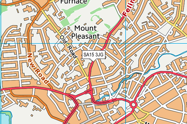 SA15 3JG map - OS VectorMap District (Ordnance Survey)