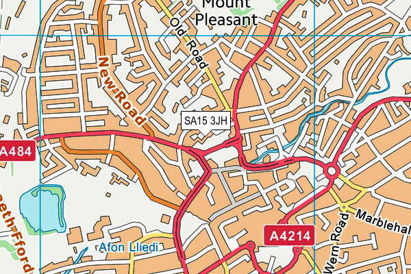 SA15 3JH map - OS VectorMap District (Ordnance Survey)