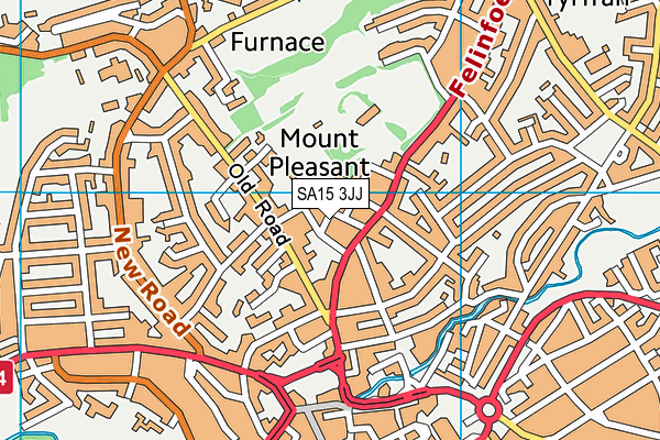 SA15 3JJ map - OS VectorMap District (Ordnance Survey)