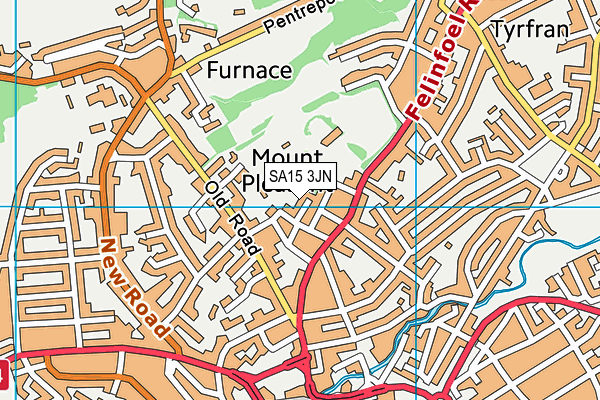 SA15 3JN map - OS VectorMap District (Ordnance Survey)