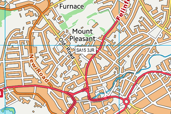 SA15 3JR map - OS VectorMap District (Ordnance Survey)