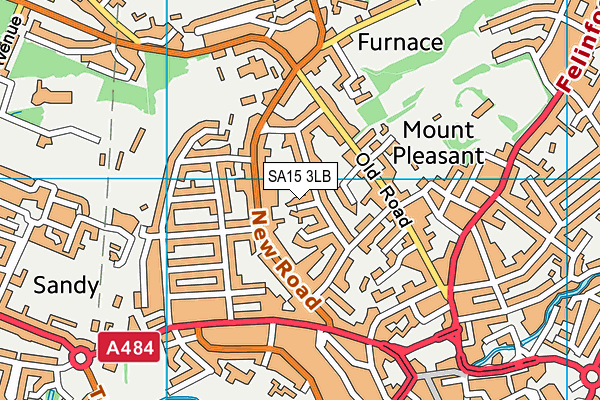 SA15 3LB map - OS VectorMap District (Ordnance Survey)