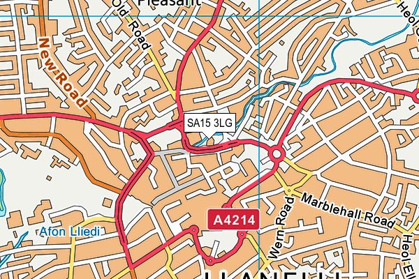 SA15 3LG map - OS VectorMap District (Ordnance Survey)