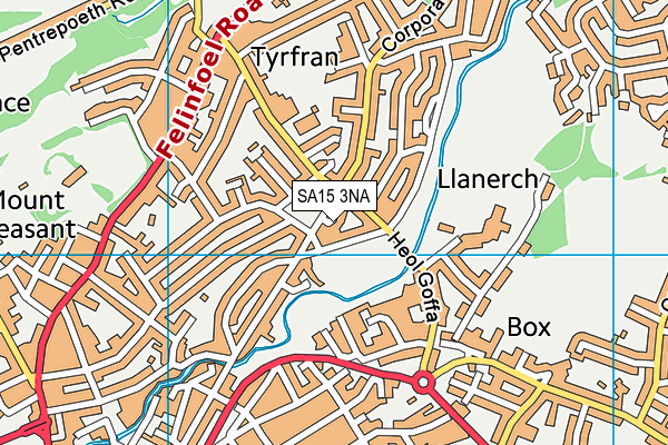 SA15 3NA map - OS VectorMap District (Ordnance Survey)