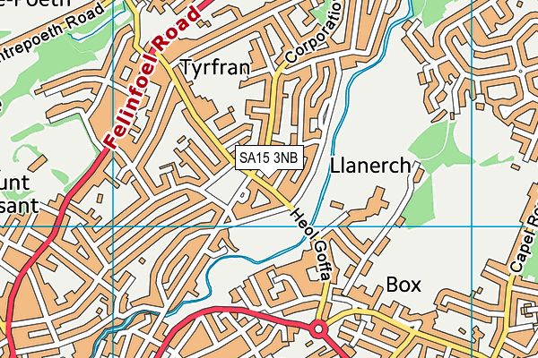 SA15 3NB map - OS VectorMap District (Ordnance Survey)