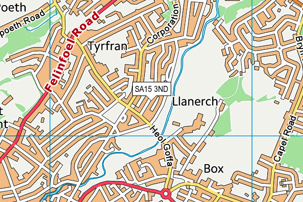 SA15 3ND map - OS VectorMap District (Ordnance Survey)